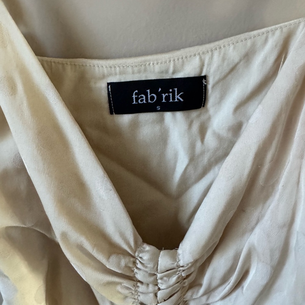Cream Ruched Women's Top - Picture 4 of 4